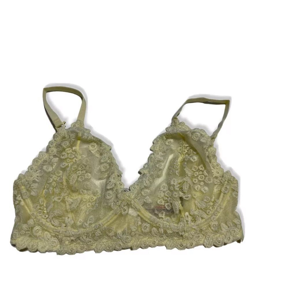 Free People Veronica Lace Bra 34A Faded Sunshine